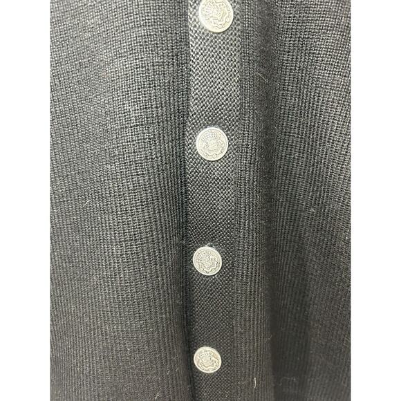 Wickbury Cardigan Sweater Black Wool Button Down Long Sleeve Vintage Sz M - Picture 2 of 11